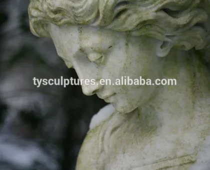 Standing opening wings romantic handmade marble guardian angels