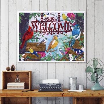 Bird Jungle Hanging Painting 5D Diamond Painting