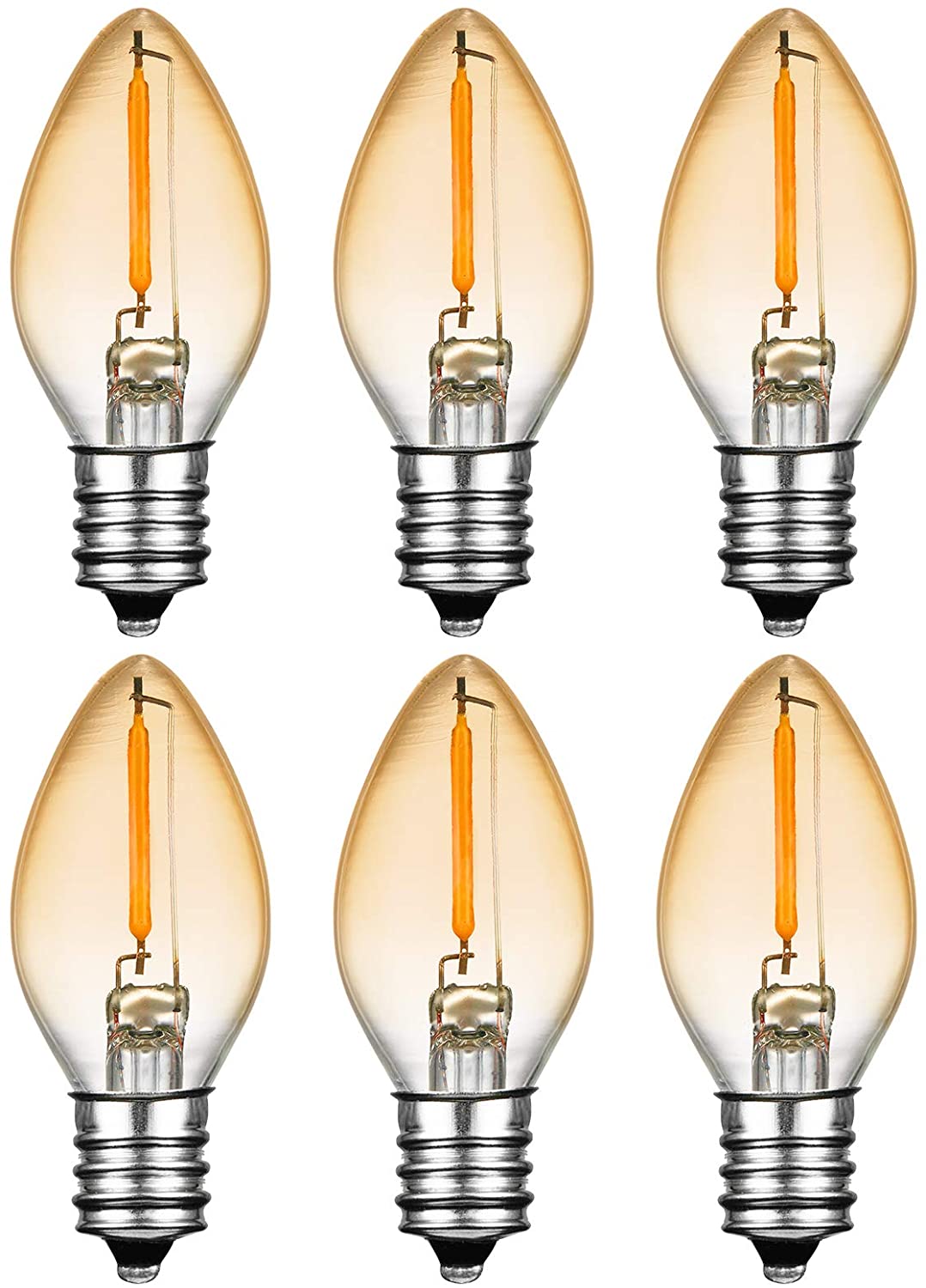 C7 amber LED bulb