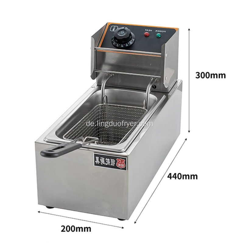 Single Cylinder Electric Fryer für Snackstangen