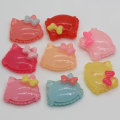 Tanie kolorowe mini w kształcie kota w kształcie kaboszonu z żywicy z płaskim tyłem Charms dla DIY Toy Decor Girls akcesoria krawieckie koraliki