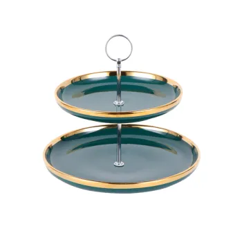 Wholesale Afternoon Tea 2 Tier Stand for Fruit Desserts