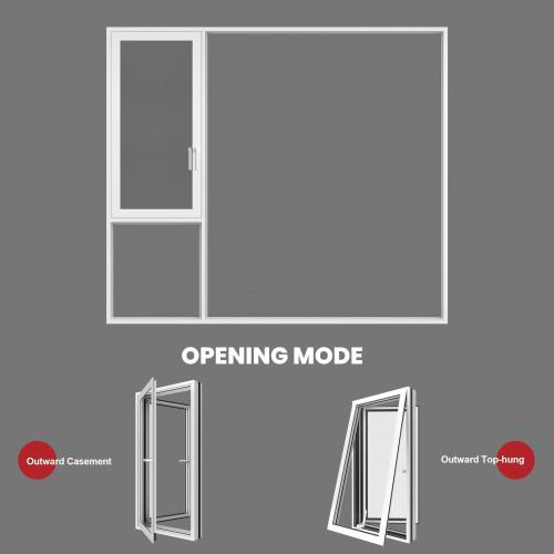 Ventana abatible de aluminio 6063-T5