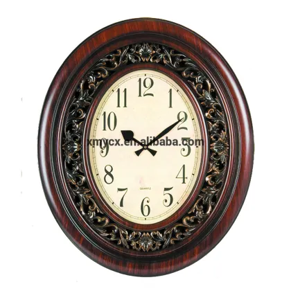 Simple oval shape old clock wall clocks