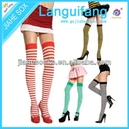 Fashional rainbow color knee high socks girl