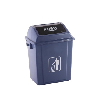Top 20L Push Lid Recycled Plastic Waste Bin for Efficient Garbage Collection