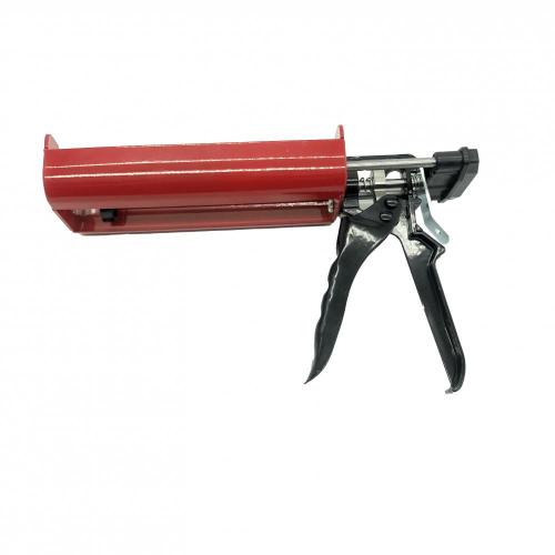 9inch double tube steel caulking gun red