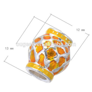 13*12mm Mixed Colours Enamel Spacers Tube Cloisonne Beads