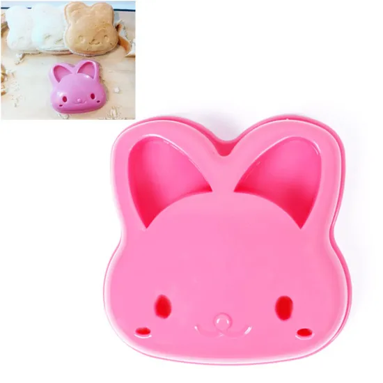 plastic Lovely Rabbit Shaped DIY Sandwich Bread Cookie Cake Mold Cutter Home Tool Mould