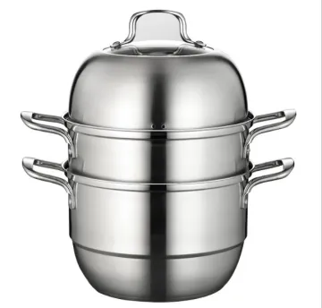 Three Layers Single Bottom Stainless Steel Steamer Pot