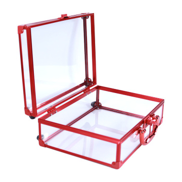 Handheld Train Vanity Case: Transparent Acrylic Makeup Box