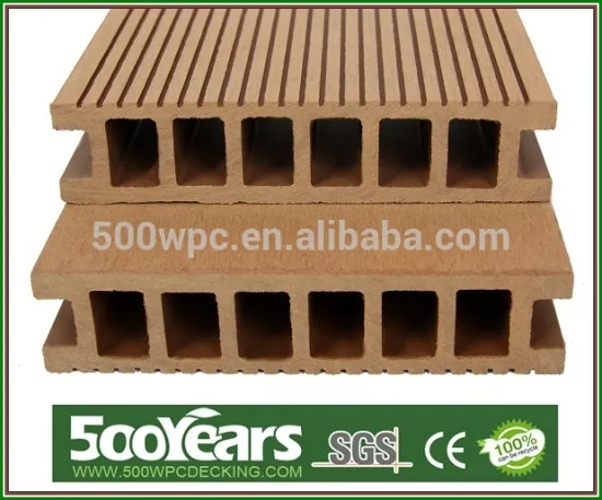 outdoor hollow wpc decking/wood plastic composite decking outdoor flooring