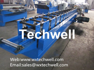 Manual Decoiler 13 Forming Stations Roller Shutter Door Slat Roll Forming Machine