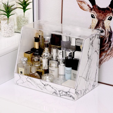 Boîte de rangement de maquillage en plastique réutilisable spacal - Organisateur de salle de bain imperméable et épreuve à poussière