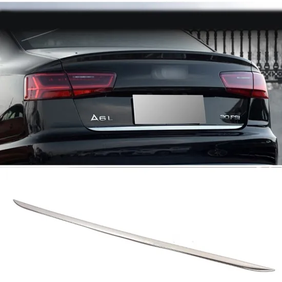 STAINLESS REAR DOOR TRUNK BOOT TRIM EXTERIOR MOLDING STICKERS FOR AUDI A6 C7 (sedans) 2012-2015 ACCESSORIES CAR-STYLING