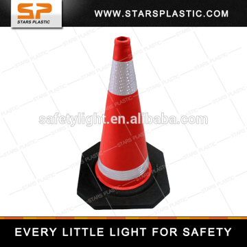 50cm/70cm EVA foam square traffic cone with rubber base