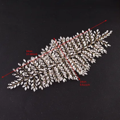 Elegant Handmade Rhinestone Crystal Wedding Belt