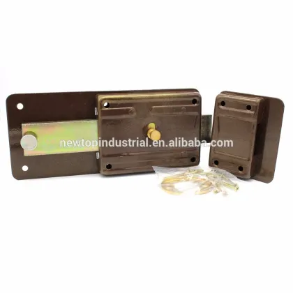 Door lock rim door lock with brass cylinder double open level lock