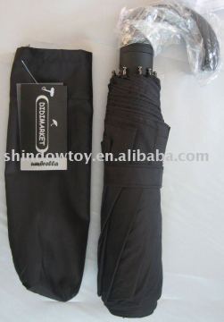 Folding black umbrella
