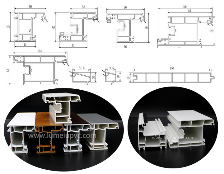 60mm casement upvc profiles