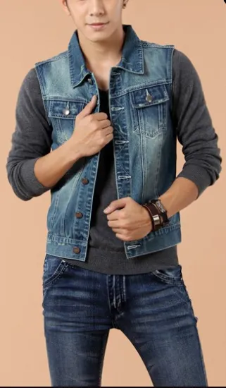 Men's sleeveless denim shirt