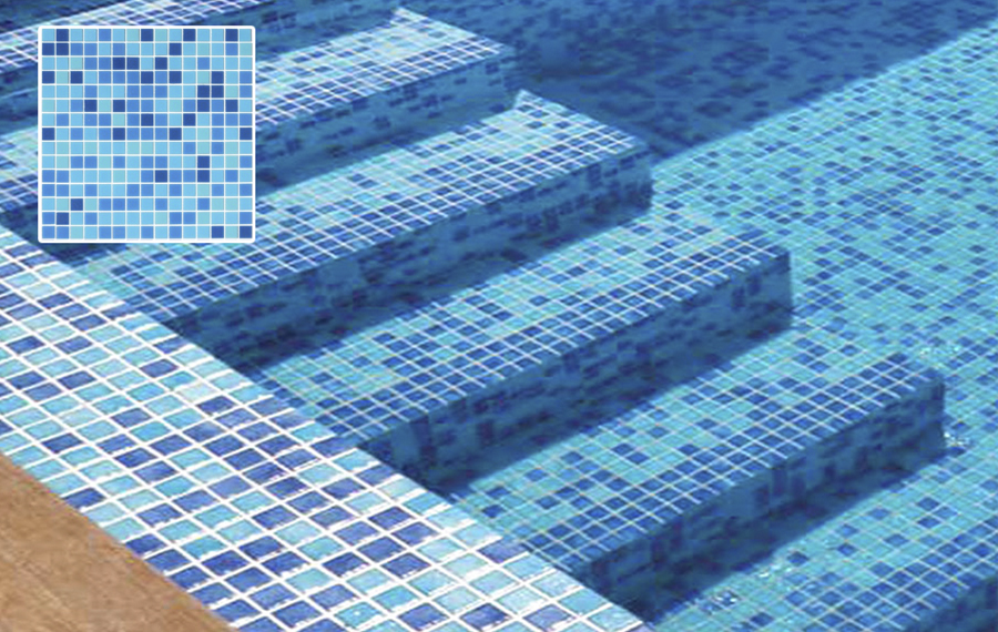 Piastrelle di piscina a mosaico a mosaico puro in vetro fuso