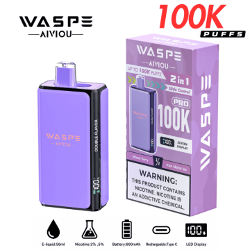 Waspe 100K 100000 затяжек одноразовый вейп с двойным вкусом