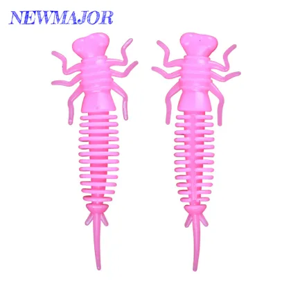 NEWMAJOR 7CM/2G Dragonfly Larvae Bait for Crucian Carp - 10pcs/bag Soft Artificial Bait for Freshwater Fishing
