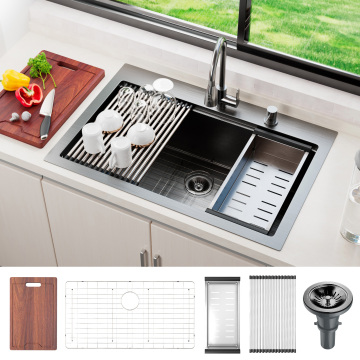 33-inch Drop In Workstation Single Bowl Kitchen Sink