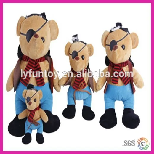 stuffed plush pirate bear animal toy