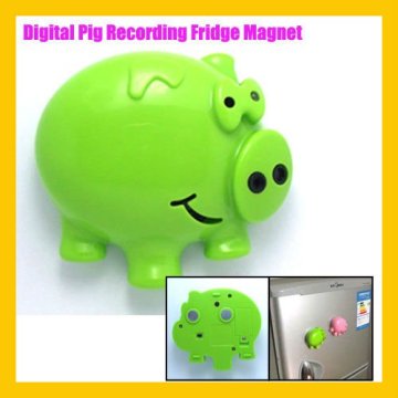Digital Piggy Shape Recorder Plastic Fidge Magnet