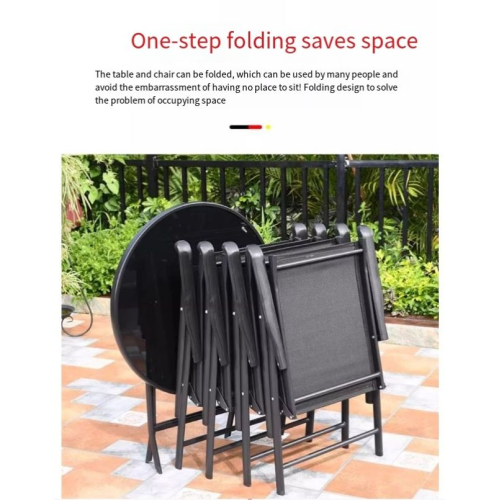 Modern Foldable Outdoor Dining Set for Garden Patio