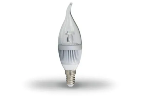 Epistar 3w Energy Efficient Led Light Bulbs Candle Tail Lamps For Residential Lighting