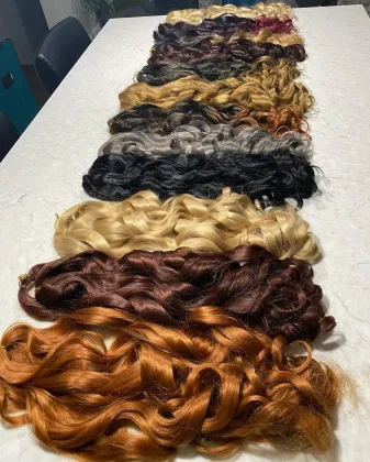 `Wholesale Wavy Braiding Hair Curly Twist Synthetic Braiding Hair Extensions For Women Wavy Braiding Hair