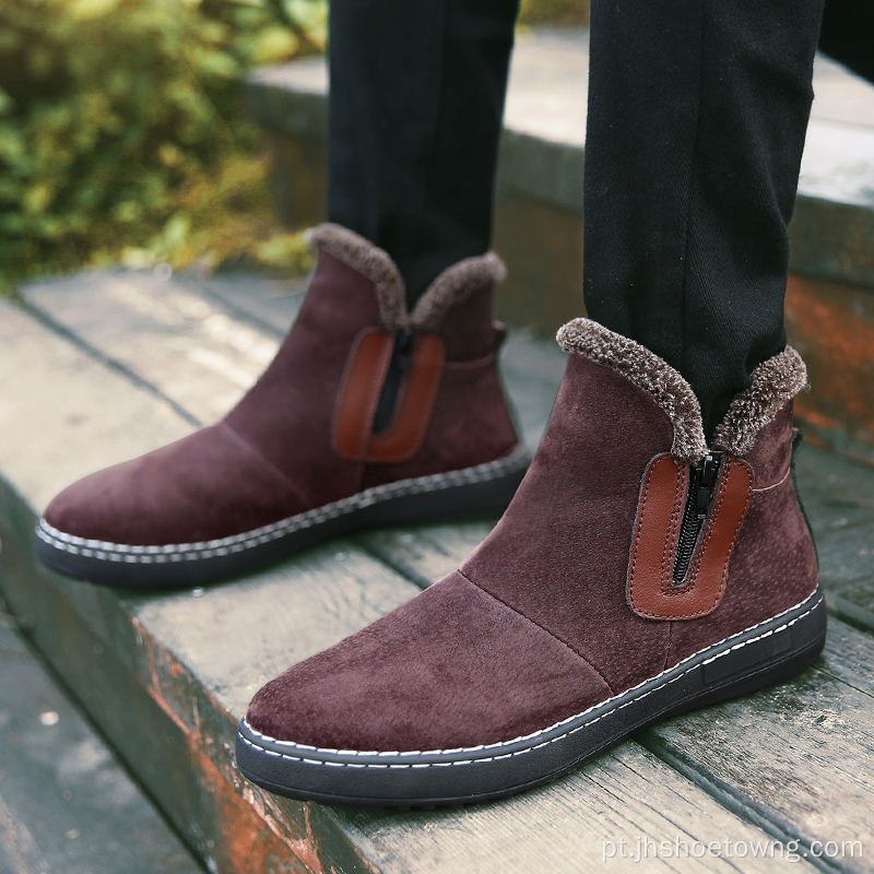 Botas masculinas tênis de ar livre com design zip side