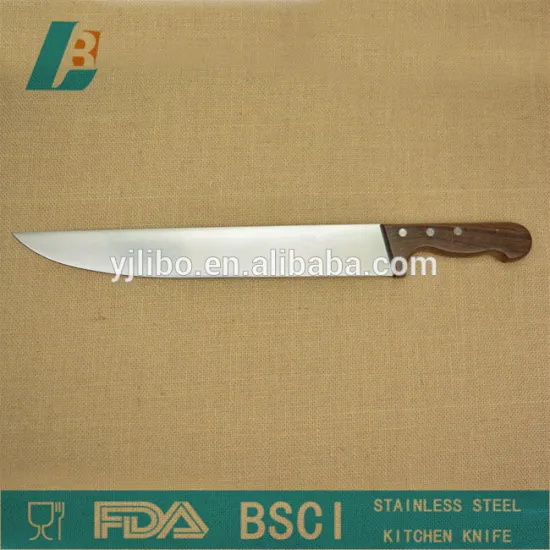 kitchen knife with wooden handle