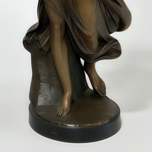 Flowing Chiton Drapery Bronze Nymph Sculptures