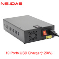 10-портовая USB-зарядное устройство 120W Power