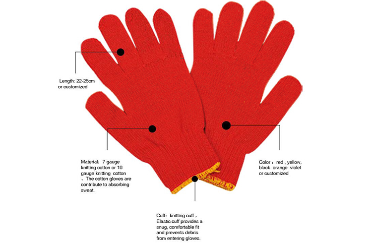 Colored Cotton Gloves