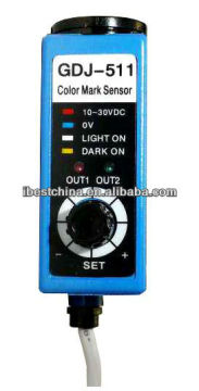 GDJ-511 Photocell Photoeye Sensor Switch,Color Mark Sensor Switch NPN/PNP DC12/24V (IBEST)