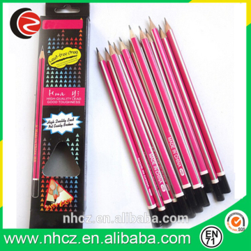 Pink&White 12 HB Pencil Set