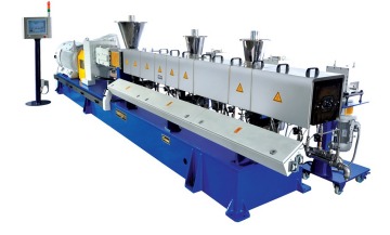 Plastic co-rotating twin screw extruder