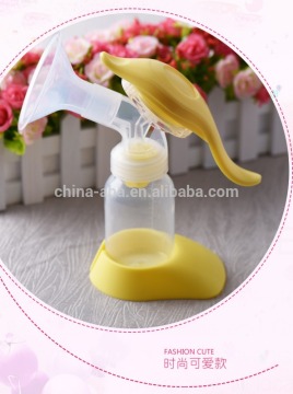 New Arrival 100% Food Grade BPA Free Manual Breast Pump for mother mom's manual breast pump with bottle