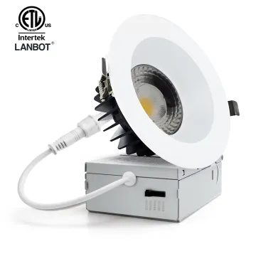 ETL Certified 6 Inch Recessed COB LED Downlight (24W) with IP44 Rating and Included Junction Box