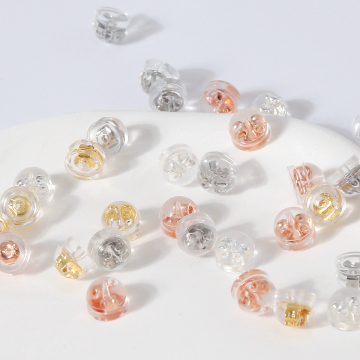 18k Gold Plated Sliding Ear Clips - Designer Clip-On Earrings with Silicone Earplugs