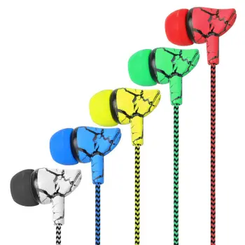 Fashionable 3.5mm Wired Earphones with Mic for Sports: Colorful Cable Headphones