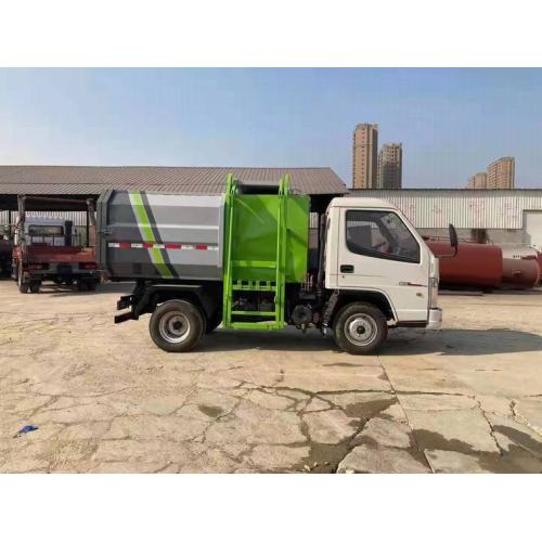 Compact Garbage Truck Automatic Four Wheel Rubbish Truck