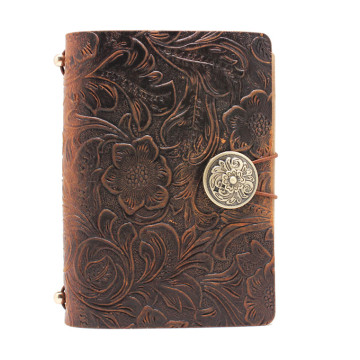 Boshiho Antique Brown Leather Notebook Journal Diary (Handmade)