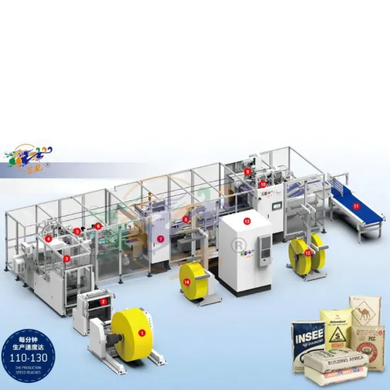 High Speed Block Bottom PP woven Valve Sack Conversion Line