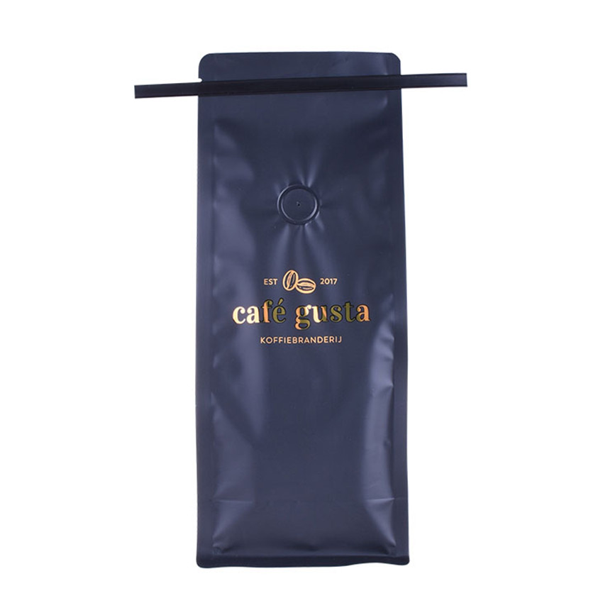 customized flat bottom kraft tin tie coffee bag with window